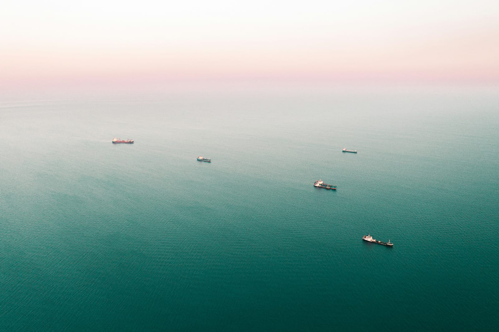 Ships on a calm, open sea